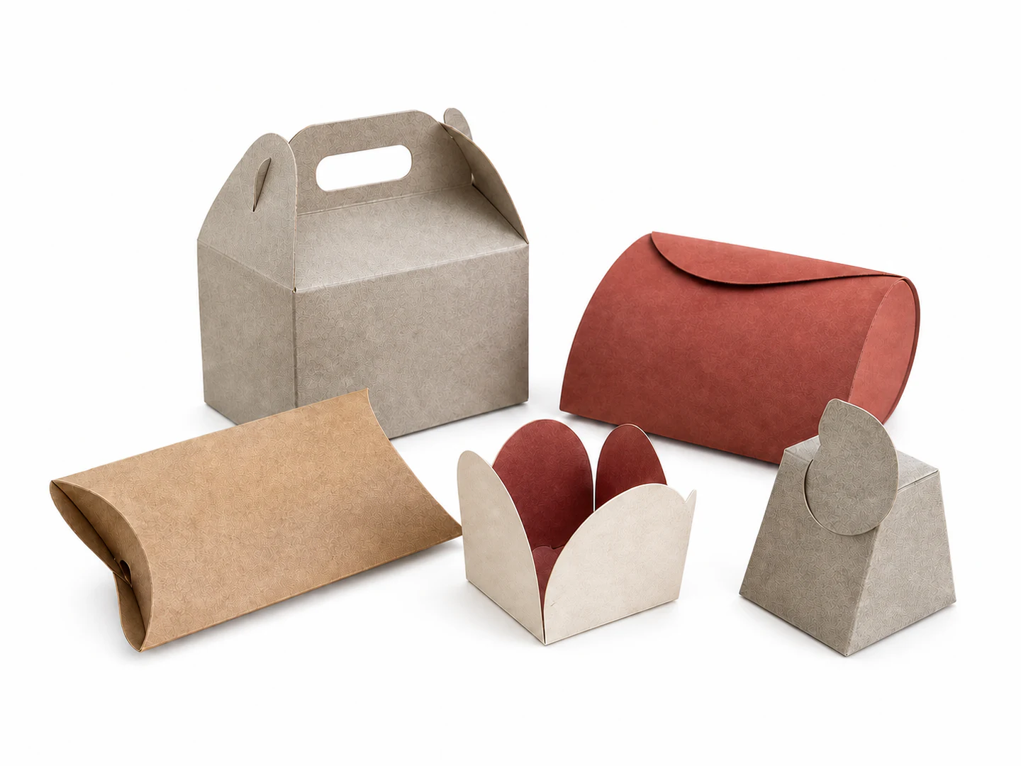 Pillow and specialty folding box structures